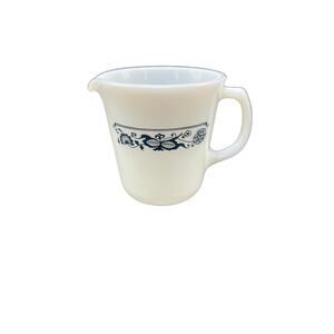 Vintage PYREX Old Town Blue Onion Pattern White Creamer